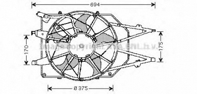 AVA QUALITY COOLING fd7532 -  Вентилятор, охлаждение двигателя